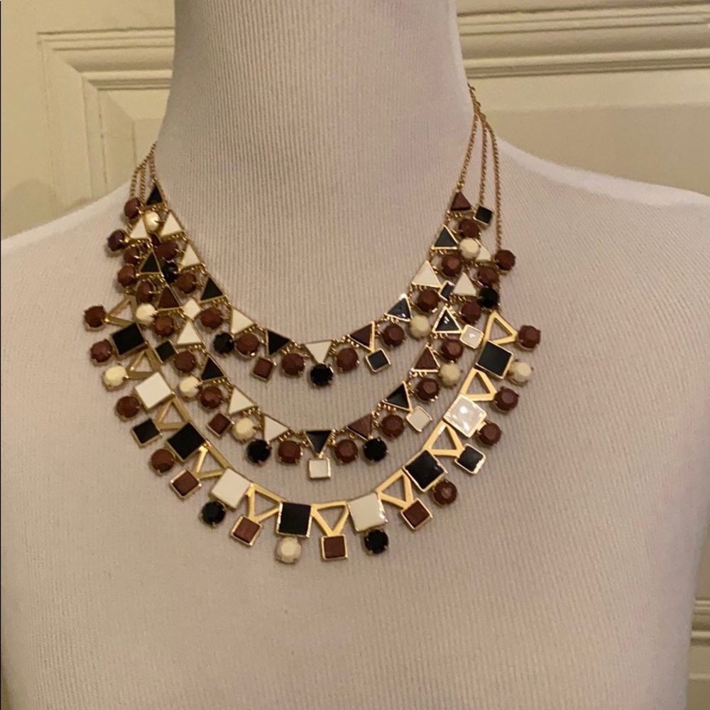 Kate Spade multi-tiered necklace in neutrals